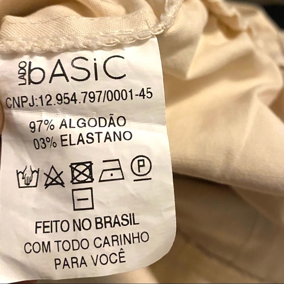 LADO bASiC overall dress CREAM color has elastic back waistband & Velcro straps - Picture 7 of 10